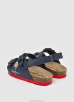 Navy Double Kansas Anatomical Sandals Pepe Jeans L20F2F1549 Boy - Image 4