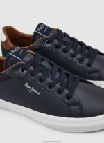 Navy Kenton Court Combined Sneakers Pepe Jeans L20F2F1243 Men - Image 5