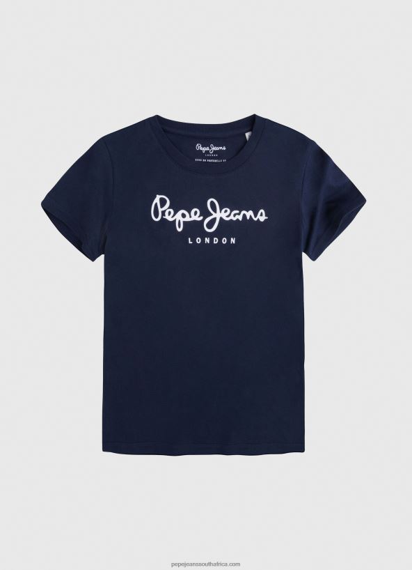 navy_logo_basic_t_shirt_pepe_jeans_l20f2f1622_boy.jpg Navy Logo Basic T-Shirt Pepe Jeans L20F2F1622 Boy - Image 1