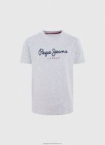 Navy Long-Sleeved Front Logo T-Shirt Pepe Jeans L20F2F1630 Boy - Image 4