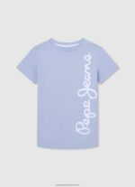 Navy Long-Sleeved Front Logo T-Shirt Pepe Jeans L20F2F1630 Boy - Image 5