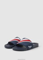 Navy Slider Texture Beach Flip Flops Pepe Jeans L20F2F1264 Men - Image 3