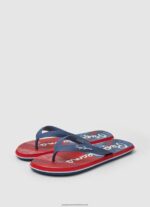 Navy Whale Flag Beach Flip Flops Pepe Jeans L20F2F1256 Men - Image 3