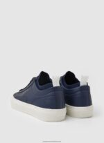 Navy Yogi Leather Sock Sneakers Pepe Jeans L20F2F1222 Men - Image 4