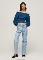 Ocean Cotton Poplin Cropped Fit Top Pepe Jeans L20F2F360 Women - Image 2