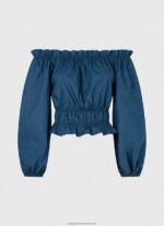 Ocean Cotton Poplin Cropped Fit Top Pepe Jeans L20F2F360 Women - Image 5