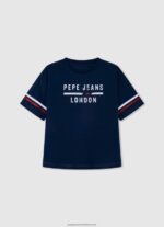 Ocean Logo Print Boxy Fit T-Shirt Pepe Jeans L20F2F1448 Girl