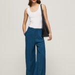 Ocean Paper Bag Wide Trousers Pepe Jeans L20F2F302 Women