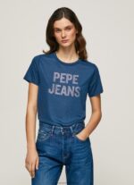 Ocean Strass Print Logo T-Shirt Pepe Jeans L20F2F443 Women