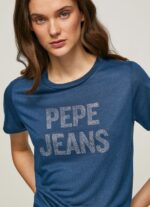 Ocean Strass Print Logo T-Shirt Pepe Jeans L20F2F443 Women - Image 3