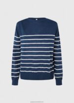 Ocean Striped Print Cotton Jersey Pepe Jeans L20F2F237 Women - Image 5