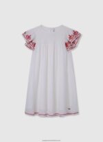 Ocean Striped Print Dress Pepe Jeans L20F2F1377 Girl - Image 5