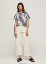 Ocean Striped Print T-Shirt Pepe Jeans L20F2F450 Women - Image 2