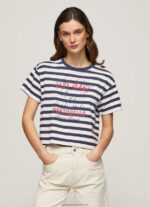 Ocean Striped Print T-Shirt Pepe Jeans L20F2F450 Women