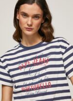 Ocean Striped Print T-Shirt Pepe Jeans L20F2F450 Women - Image 3
