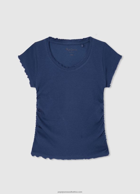 ocean_wavy_effect_ribbed_shirt_pepe_jeans_l20f2f1443_girl.jpg Ocean Wavy-Effect Ribbed Shirt Pepe Jeans L20F2F1443 Girl - Image 1