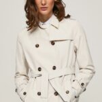 Off Lace Classic Twill Trench Coat Pepe Jeans L20F2F106 Women