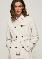 Off Lace Classic Twill Trench Coat Pepe Jeans L20F2F106 Women