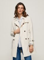 Off Lace Classic Twill Trench Coat Pepe Jeans L20F2F106 Women - Image 3