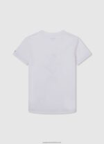 Off White Graphic Print T-Shirt Pepe Jeans L20F2F1653 Boy - Image 2
