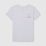 Off White Logo Print T-Shirt Pepe Jeans L20F2F1620 Boy