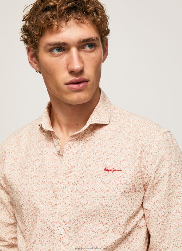 Off White Lucus Slim Fit Poplin Shirt Pepe Jeans L20F2F1053 Men - Image 3