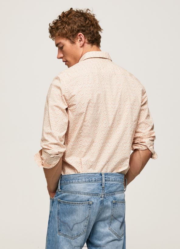 Off White Lucus Slim Fit Poplin Shirt Pepe Jeans L20F2F1053 Men - Image 4