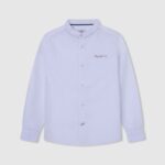 Off White Mapleton Shirt With Mao Collar Pepe Jeans L20F2F1671 Boy