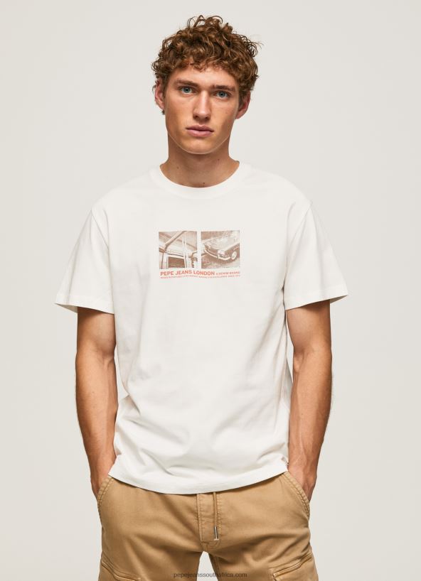 off_white_photo_print_t_shirt_pepe_jeans_l20f2f988_men.jpg Off White Photo Print T-Shirt Pepe Jeans L20F2F988 Men - Image 1