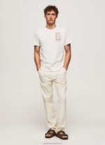 Off White Photo Print T-Shirt Pepe Jeans L20F2F990 Men