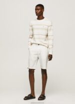 Off White Striped Print Cotton Jersey Pepe Jeans L20F2F866 Men - Image 3