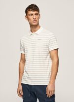 Off White Striped Print Polo Shirt Pepe Jeans L20F2F1092 Men