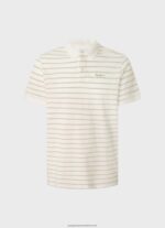 Off White Striped Print Polo Shirt Pepe Jeans L20F2F1092 Men - Image 5