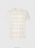 Off White Striped Print T-Shirt Pepe Jeans L20F2F994 Men - Image 5