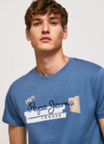Ozzy Cotton T-Shirt With Brushes Logo Pepe Jeans L20F2F929 Men - Image 3