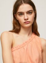 Peach Asymmetrical Neckline Top Pepe Jeans L20F2F355 Women - Image 3