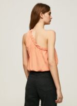 Peach Asymmetrical Neckline Top Pepe Jeans L20F2F355 Women - Image 4