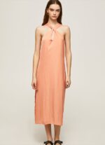 Peach Casey Plain Satin Dress Pepe Jeans L20F2F187 Women - Image 2
