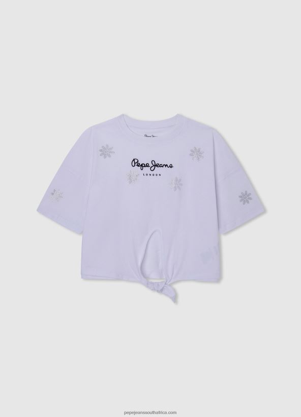 Peach Colour Block Armhole Sleeve T-Shirt Pepe Jeans L20F2F1476 Girl - Image 3