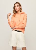 Peach Cotton Hoodie Pepe Jeans L20F2F282 Women