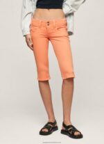 Peach Cropped Fit Denim Shorts Pepe Jeans L20F2F528 Women - Image 2
