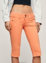 Peach Cropped Fit Denim Shorts Pepe Jeans L20F2F528 Women - Image 3