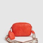 Peach Embossed Logo Maxi Crossbody Bag Pepe Jeans L20F2F715 Women