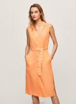 Peach Lapel Collar Dress Pepe Jeans L20F2F212 Women - Image 2