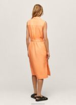 Peach Lapel Collar Dress Pepe Jeans L20F2F212 Women - Image 4