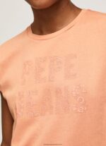 Peach Logo Print T-Shirt Pepe Jeans L20F2F434 Women - Image 3