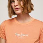 Peach Printed T-Shirt Pepe Jeans L20F2F455 Women