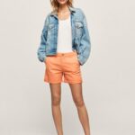 Peach Regular Fit Chino Shorts Pepe Jeans L20F2F522 Women