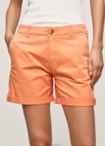 Peach Regular Fit Chino Shorts Pepe Jeans L20F2F522 Women - Image 3