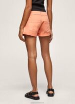Peach Regular Fit Cotton Shorts Pepe Jeans L20F2F526 Women - Image 4